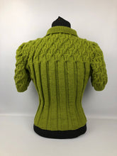 Load image into Gallery viewer, Reproduction 1940s Rib and Cable Knit Jumper - B36 38 40