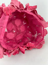 Load image into Gallery viewer, Wonderfully Bright Pink Mid 20th Century Floral Hat - Such a Fun Design *