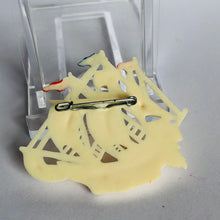 Load image into Gallery viewer, RESERVED for J - Vintage Celluloid Galleon Brooch - Pirate Ship