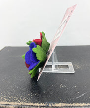 Load image into Gallery viewer, 1940's Felt Flower Anemone Corsage - Pretty Wartime Posy Brooch - Red, Burgundy, Navy and Purple