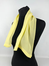 Load image into Gallery viewer, Original 1930's  Soft Yellow Semi Sheer Chiffon Scarf or Headscarf