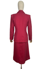 Load image into Gallery viewer, Original 1940's American Made Raspberry Pink Wool Suit by Glen Maid of New York - Bust 34 36