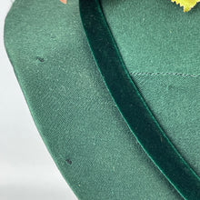 Load image into Gallery viewer, Original 1950's Forest Green Hat with Beautiful Pink Floral Trim - Jolly & Son Ltd Bath