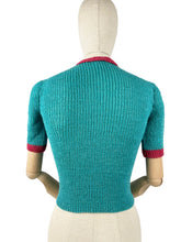 Load image into Gallery viewer, Reproduction 1940's Wartime Jumper in Blue and Red - Bust 33 34 35