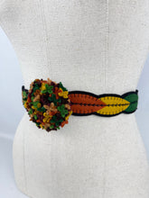 Load image into Gallery viewer, 1940's Style Colourful Felt Belt in Eight Autumnal Shades Made From a 1941 Pattern Using Pure Wool Felt - Waist 31