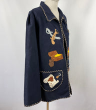 Load image into Gallery viewer, Reproduction Mexican Tourist Jacket with Pirate Theme by Girl In A Whirl - Bust 40 42