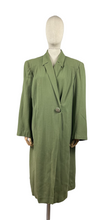 Load image into Gallery viewer, Original 1940's Volup American Made Green Lightweight Wool Crepe Coat - Bust 46 48