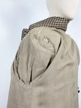 Load image into Gallery viewer, Original 1930s 1940s Brown and Cream Houndstooth Check Three Way Coat - Bust 38 40 42
