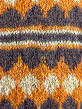 Load image into Gallery viewer, Vintage Fair Isle Pullover in Autumnal Shades of Brown, Rust and Cream - Bust 34" - AS IS