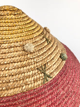 Load image into Gallery viewer, Original 1950s Tri Coloured Conical Straw Hat - Perfect Summer Hat