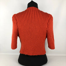 Load image into Gallery viewer, 1940s Reproduction Hand Knitted Bolero in Tomato - B34 35 36