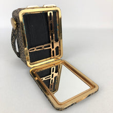 Load image into Gallery viewer, Original 1940s or 1950s Black and Gold Box Bag with Cigarette Case by Lin Bren