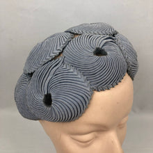 Load image into Gallery viewer, 1950s Blue Grosgrain Close Fitting Hat