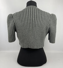 Load image into Gallery viewer, 1940's Reproduction Hand Knitted Bolero in Graphite Grey - B36 37 38 39 40 41 42