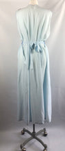 Load image into Gallery viewer, 1940s 1950s Ice Blue Rayon and Lace Nightdress with Bows - B36