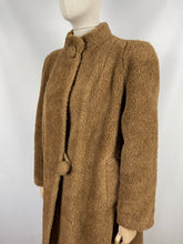 Load image into Gallery viewer, Original 1940s Faux Fur Teddy Bear Coat - Bust 36 37 38