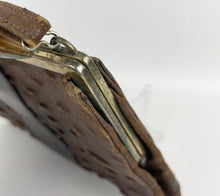 Load image into Gallery viewer, Wounded Original 1940's Brown Ostrich Leather Handbag