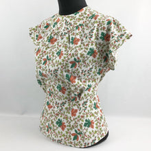 Load image into Gallery viewer, Reproduction 1940's Autumnal Print Feed Sack Blouse B34 B36