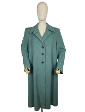 Load image into Gallery viewer, Original 1940’s CC41 True Volup Wartime Coat in Turquoise and Brown Tweed - Bust 44 46