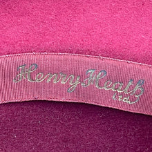 Load image into Gallery viewer, Vintage Burgundy Felt Hat with Chevron Seaming Detail - Henry Heath Gipsy Hat