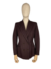 Load image into Gallery viewer, Original 1940’s CC41 Dark Brown Pinstripe Jacket - Beautifully Tailored Piece - Bust 36 37