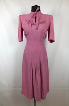 Load image into Gallery viewer, CC41 Rose Pink Crepe Day Dress - Bust 34" 36"