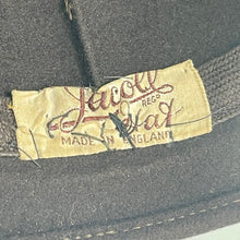 Load image into Gallery viewer, Original 1930's or 1940's Dark Brown Felt Hat by Jacoll with Net Trim *