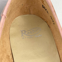 Load image into Gallery viewer, Original 1950's Baby Pink Leather Shoes with Gold Tone Trim - UK 4 4.5 *