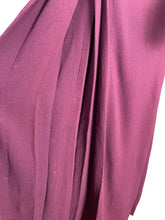 Load image into Gallery viewer, Original 1940's Burgundy Satin Backed Crepe Sequined Evening Dress with Tie Belt by Crompton Perry - Bust 38 40 42