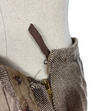 Load image into Gallery viewer, Original 1930's Stylish Dark Brown and Light Brown Tweed Walking Suit - Bust 38