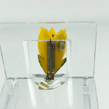 Load image into Gallery viewer, Vintage Carved Crocus Flower Brooch