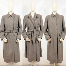 Load image into Gallery viewer, Original 1930s 1940s Brown and Cream Houndstooth Check Three Way Coat - Bust 38 40 42