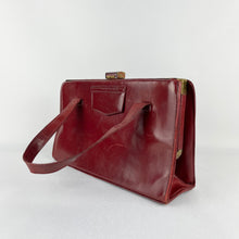 Load image into Gallery viewer, Original 1940s 1950s Burgundy Leather Bag