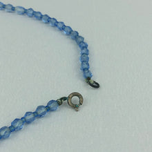 Load image into Gallery viewer, Original 1940s 1950s Blue Faceted Glass Graduated Bead Necklace