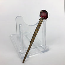 Load image into Gallery viewer, 1930s Gold Tone Brooch with Red Paste Stone