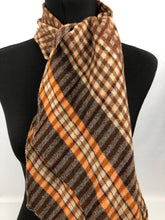 Load image into Gallery viewer, 1930s 1940s Plaid Wool Pointed Cravat - Vintage Scarf