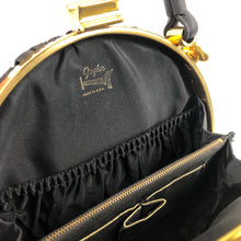 Load image into Gallery viewer, 1940s Black Grosgrain Bag with Gold Frame and Matching Purse - Made by Ingber