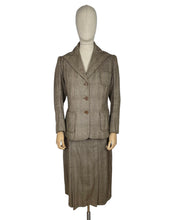 Load image into Gallery viewer, Original 1930's Stylish Dark Brown and Light Brown Tweed Walking Suit - Bust 38