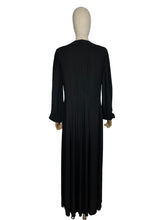 Load image into Gallery viewer, Original 1940's Black Crepe Balloon Sleeved Evening Gown - Bust 35 36