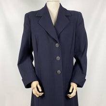 Load image into Gallery viewer, Original 1940s Blue Wool Coat with Fabulous Spiderweb Buttons - Bust 36 37 38