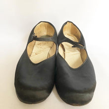 Load image into Gallery viewer, Original 1940s CC41 Black Satin Shoes - Size 7