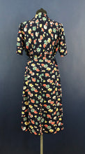 Load image into Gallery viewer, CC41 Navy Floral Cotton House Dress - Bust 38" 40”