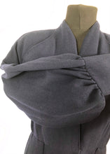 Load image into Gallery viewer, Exceptional 1940s French Navy Coat with Balloon Sleeves - Bust 36