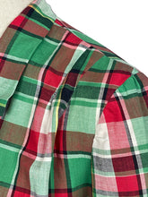 Load image into Gallery viewer, Original 1930's 1940's Fine Cotton Plaid Dress in Red, White and Green - Bust 36 38