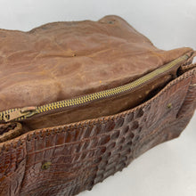 Load image into Gallery viewer, Original 1930's or 1940's Crocodile Skin Bag - Smart Piece - Wounded But Useable