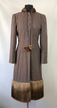 Load image into Gallery viewer, Exceptional 1940s Genuine Fur Trimmed Princess Coat and Dress Set by Reels of Milwaukee - B36