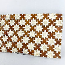 Load image into Gallery viewer, Original 1940's Two-Tone Clutch Bag in Brown and Cream - Plastiflex Style Tiles - Wounded