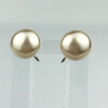 Load image into Gallery viewer, Vintage Faux Pearl Classic Button Earrings on Silver Screw Backs