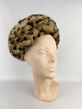 Load image into Gallery viewer, Fabulous Vintage Faux Fur Hat in Leopard Print - Such a Fun Piece