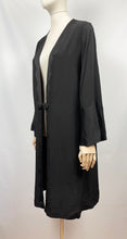 Load image into Gallery viewer, Original 1920s 1930s Black Edge to Edge Coat with Chevron Detail - Bust 38"